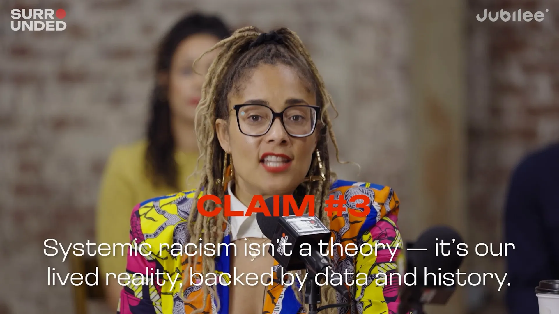 Amanda Seales introducing the claim that systemic racism is a lived reality