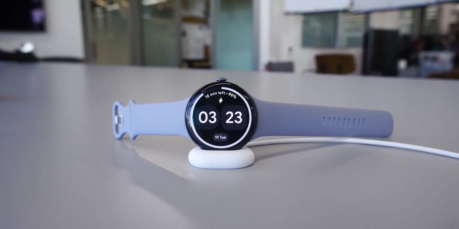 Pixel Watch 4 preview showing domed display and new charger