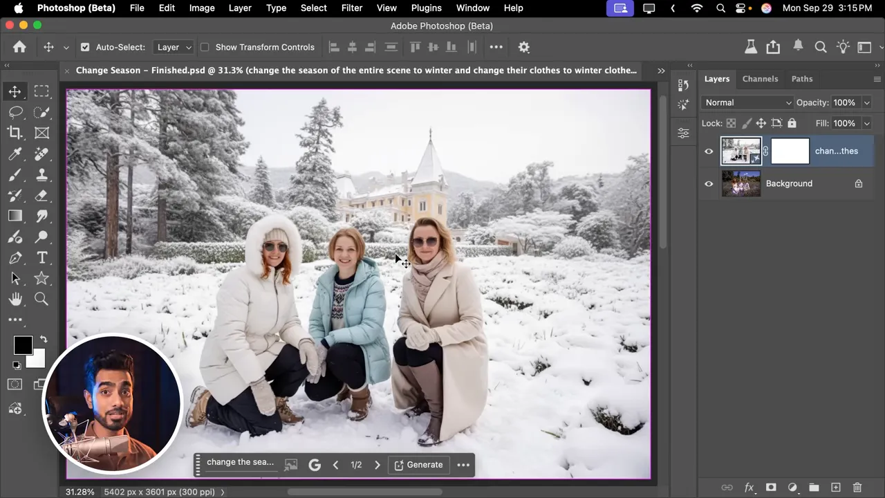 Resolution limitation example: before and after blurring